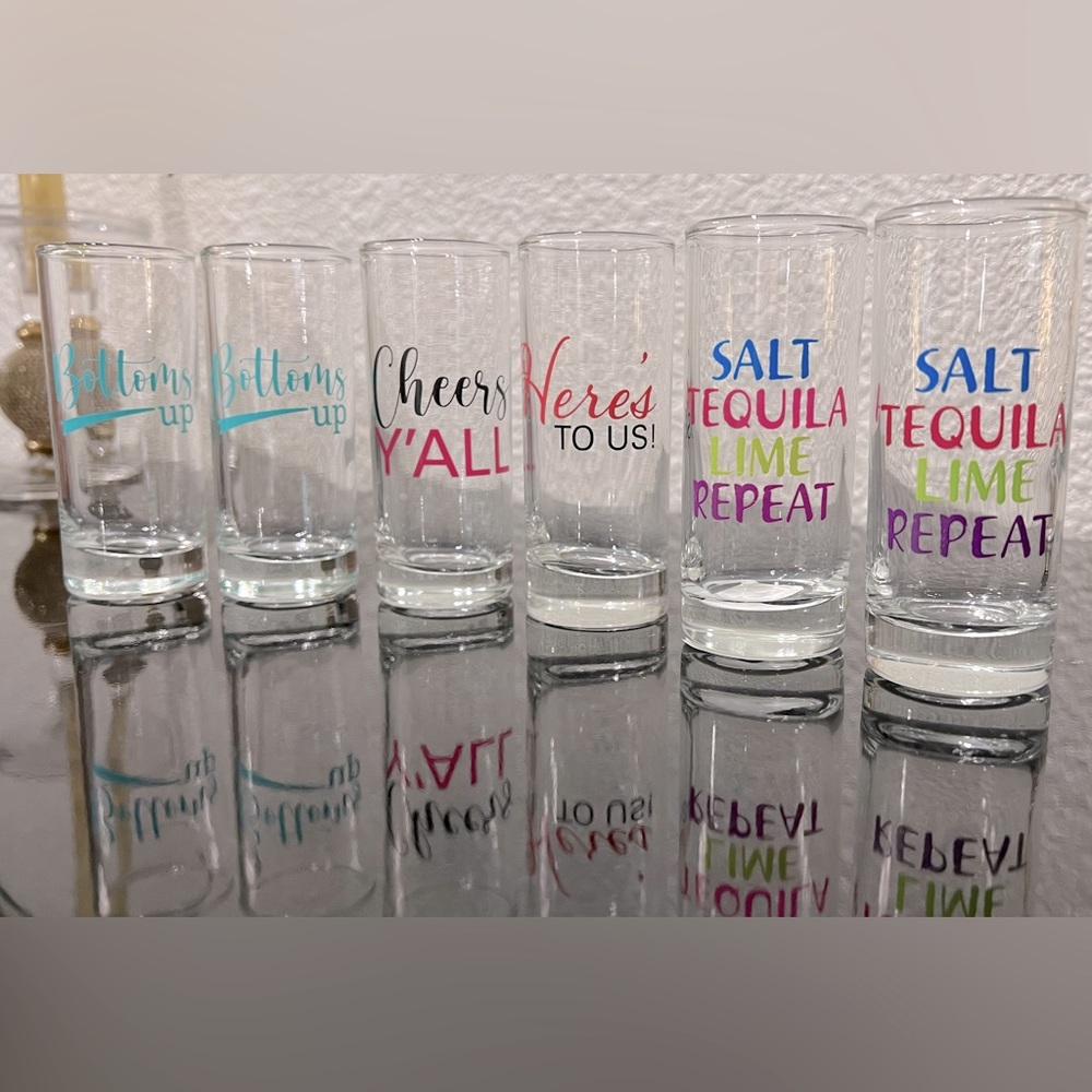 5 Tall Shot Glasses